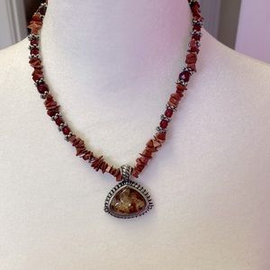 MX brand necklace and earrings